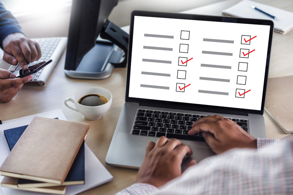 businessman SURVEY and Results Analysis Discovery Concept